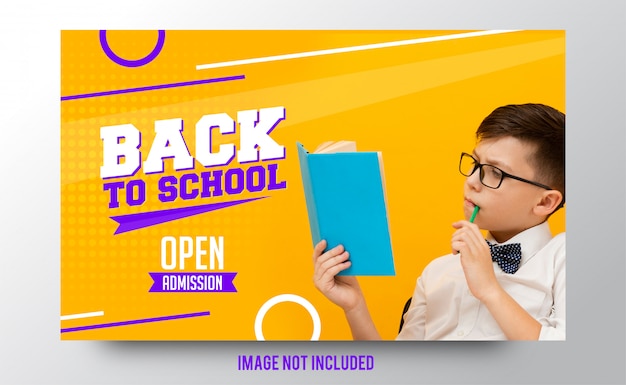 Vector back to school abstract creative banner