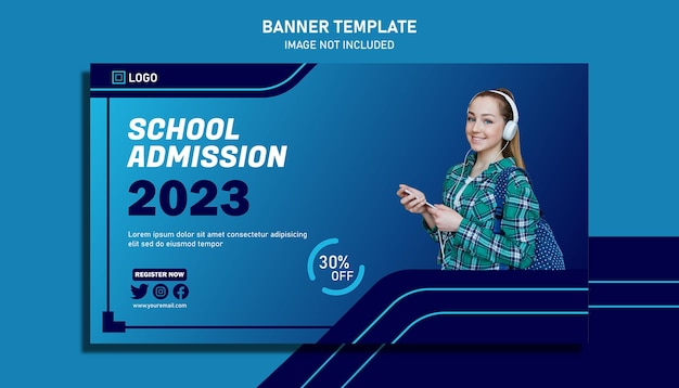 Vector back to school and admission banner