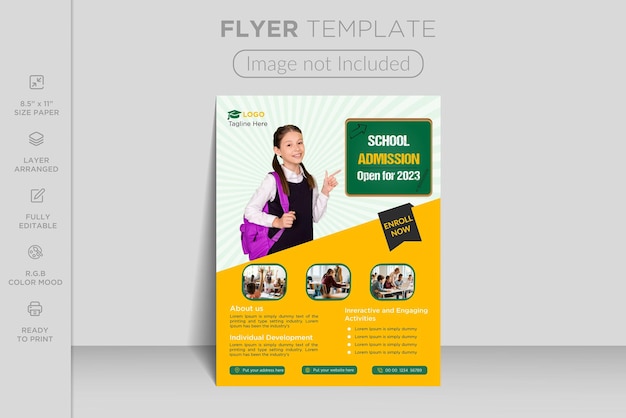 Vector back to school admission social media post or web banner or square flyer poster design template.