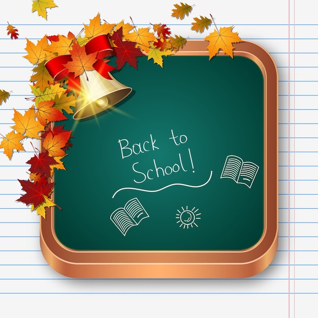 Back to school autumn style vector illustration