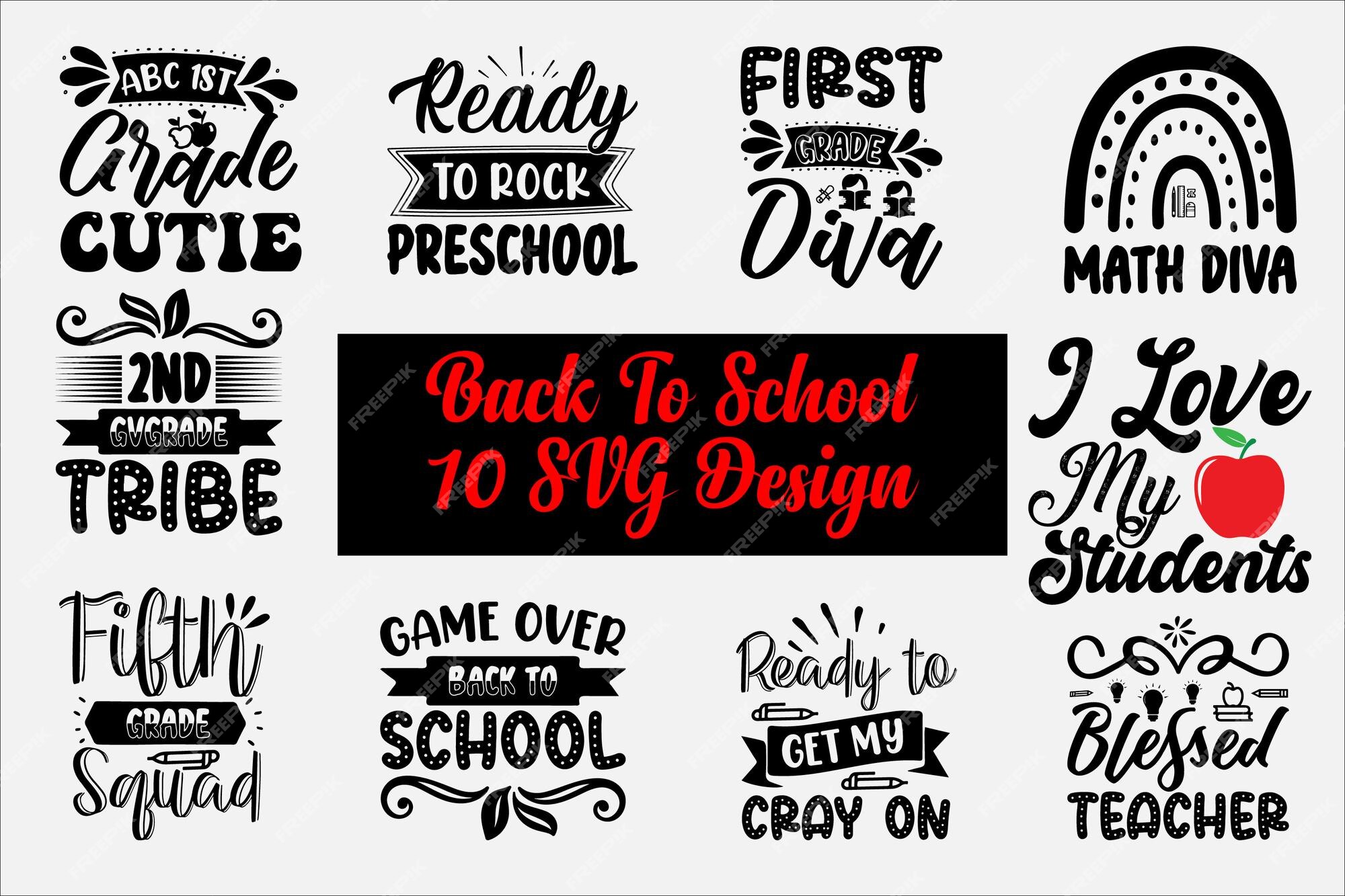 Back To School Typography Royalty Free SVG, Cliparts, Vectors, and Stock  Illustration. Image 31051031.