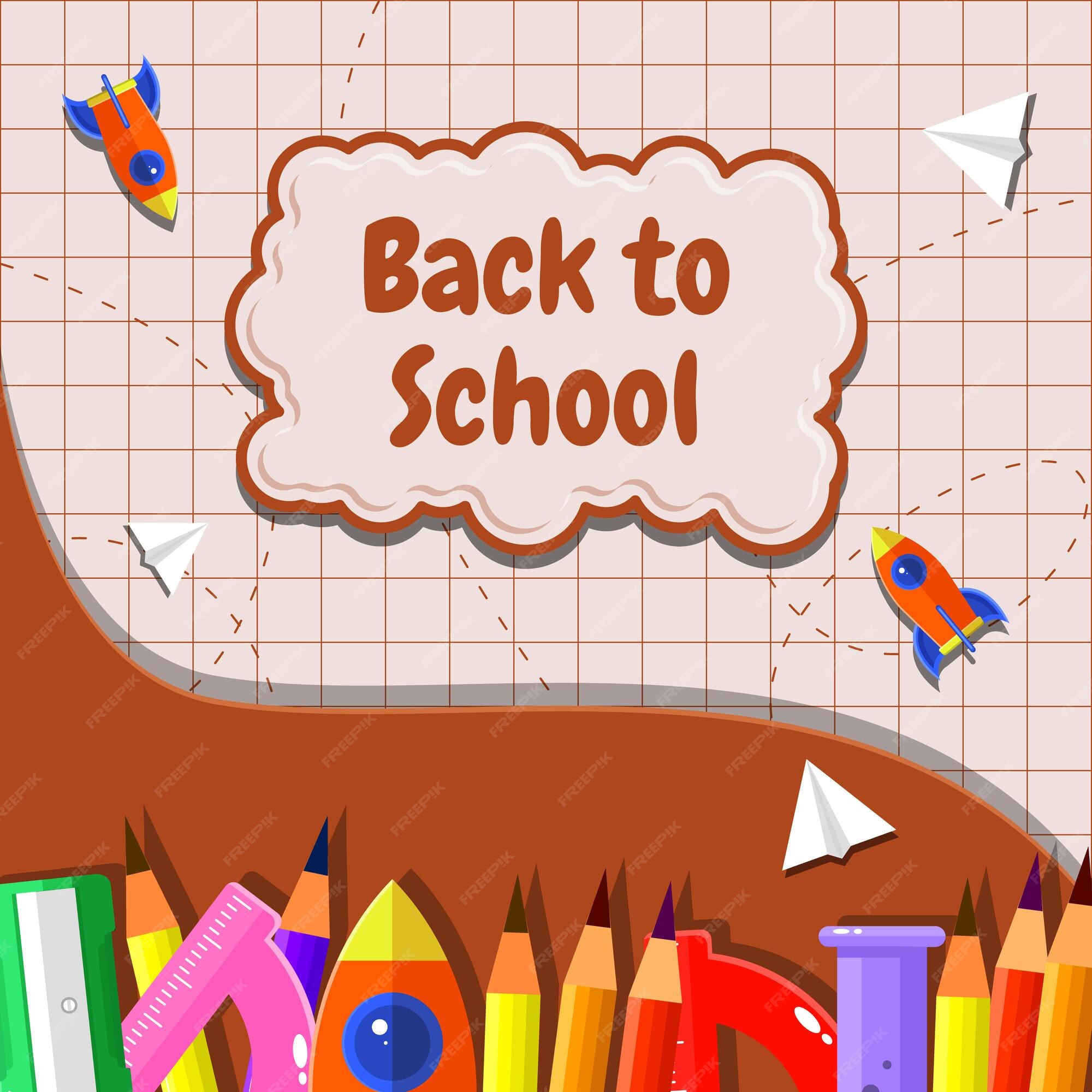 Premium Vector  Back to school illustration.