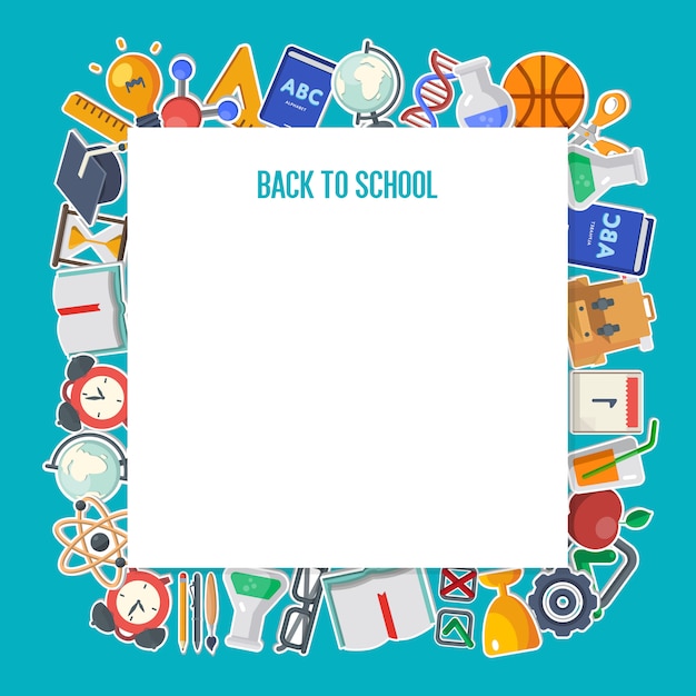 Vector back to school background concept