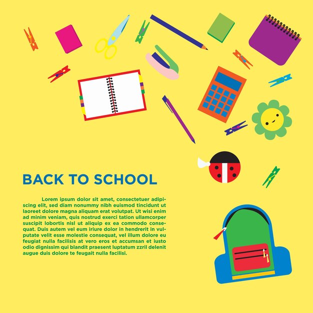 Vector back to school background design