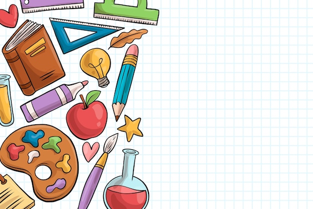 Vector back to school background design