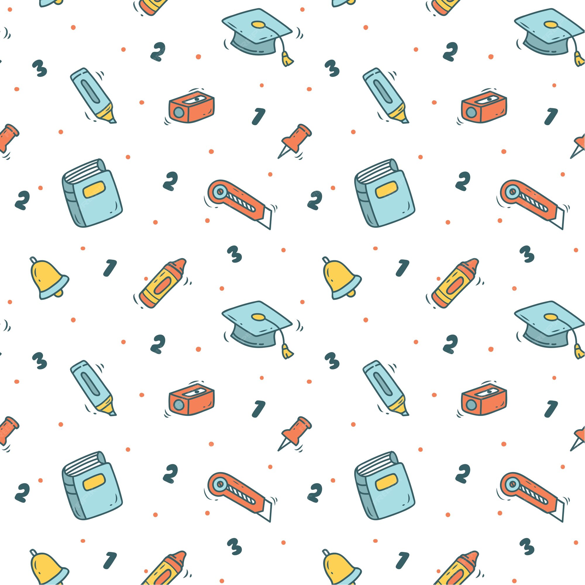 Premium Vector | Back to school background in doodle style