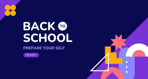 back to school background geometric colorful background for fun business school kids kindergarten