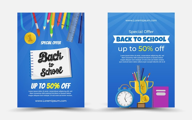 Vector back to school background and poster or promotion