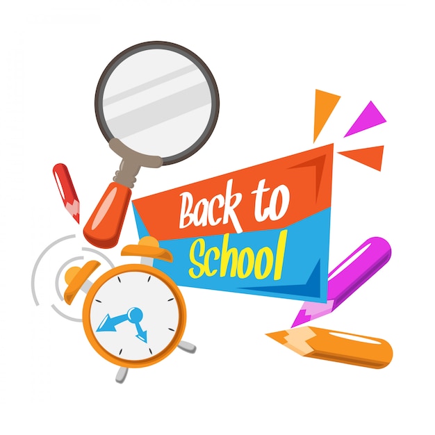back to school background with elements