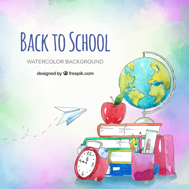 Back to school background with elements