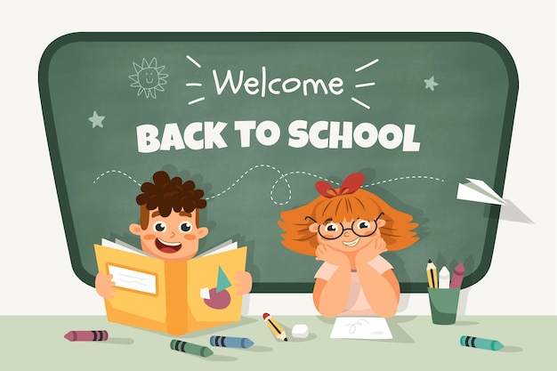 Vector back to school background