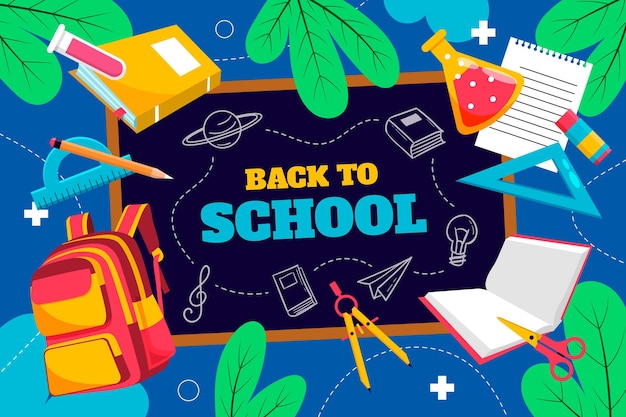 Vector back to school background