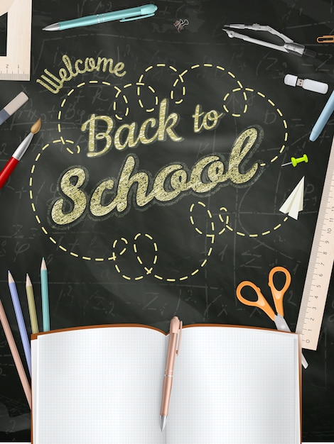 Vector back to school background.