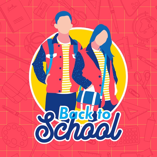 Vector back to school background