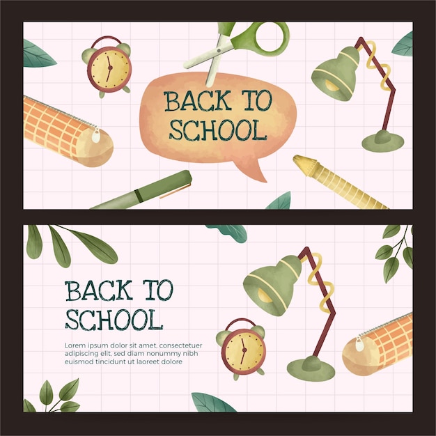 Back to school banner design