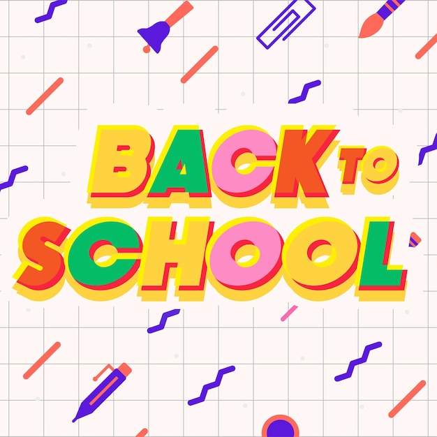 Back to school banner modern typography