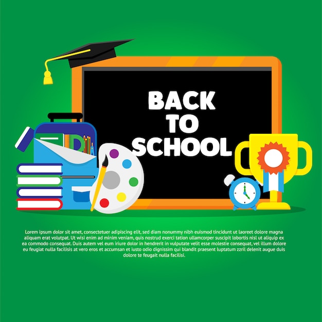 Vector back to school banner school