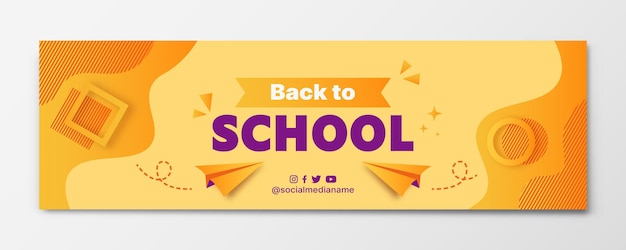 Vector back to school banner template design