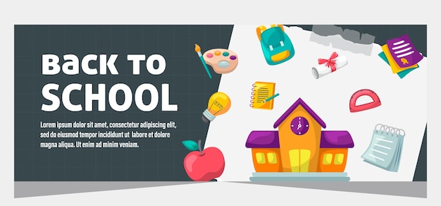 Vector back to school banner template vector design