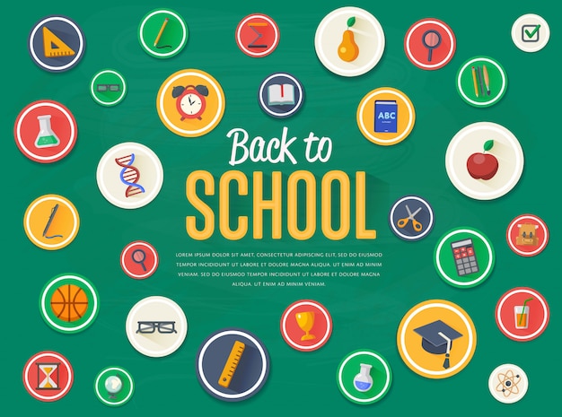 Back to school banner template