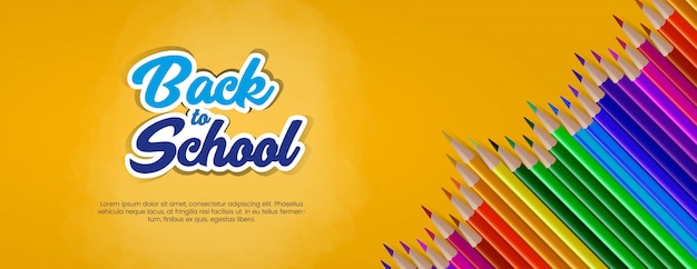 Back to school banner template