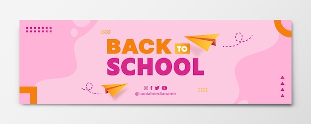 back to school banner template