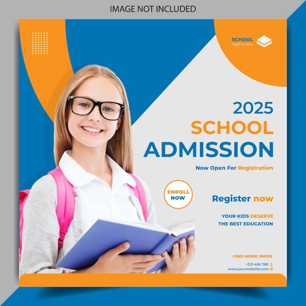 Back to school banner template