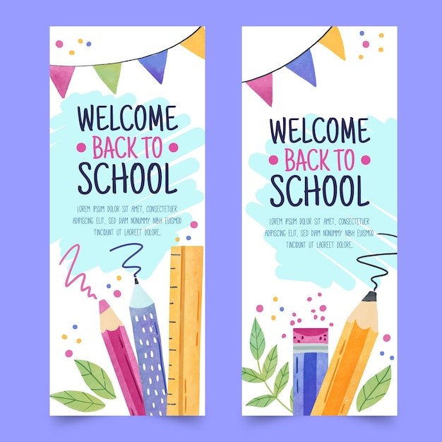 Back to school banners