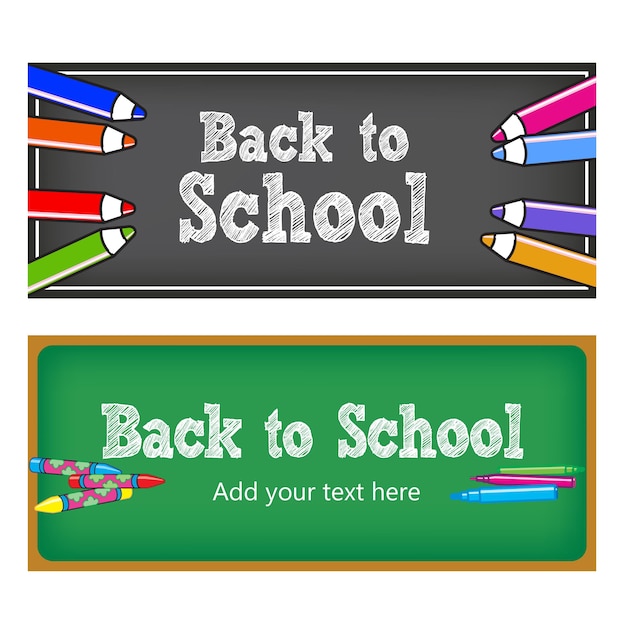 Back to school banners