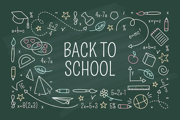 Back to school blackboard background