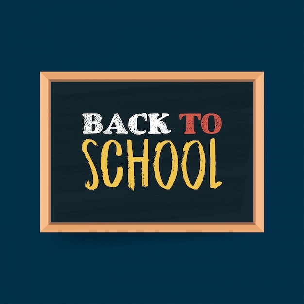 Back to School brochure design with dark background 