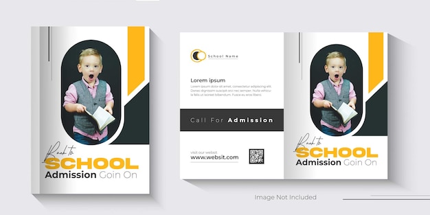 Vector back to school brochure theme cover design template