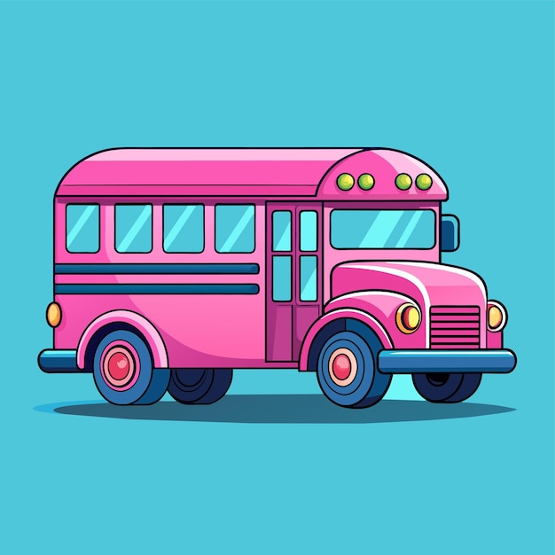 Back to school bus hand drawn flat stylish cartoon sticker icon concept isolated illustration