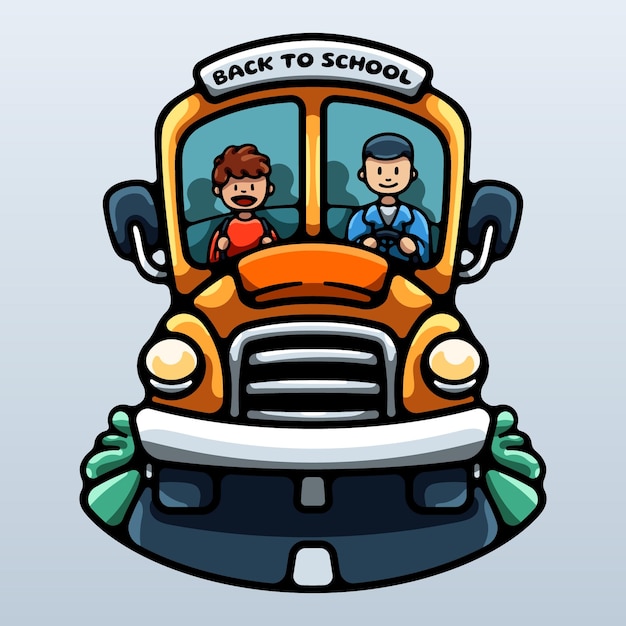 Vector back to school bus illustration