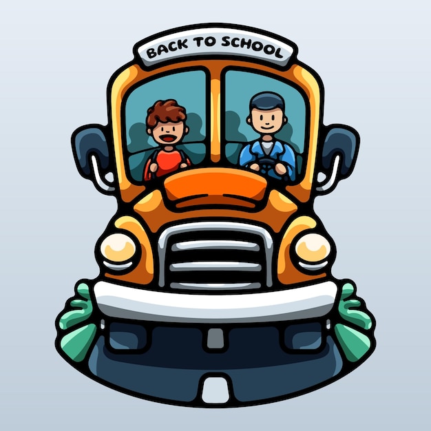 Back to school bus illustration