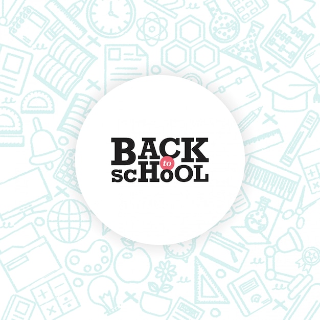 Vector back to school card design