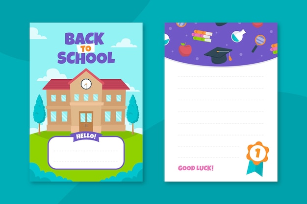 Back to school card template