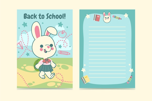 Back to school card template