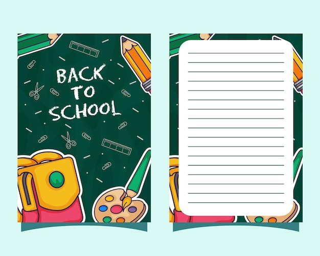 back to school card template