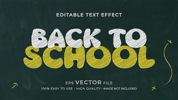 Back to School Chalk Editable Text Effect