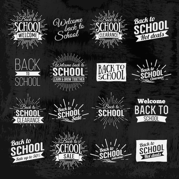 back to school chalkboard lettering