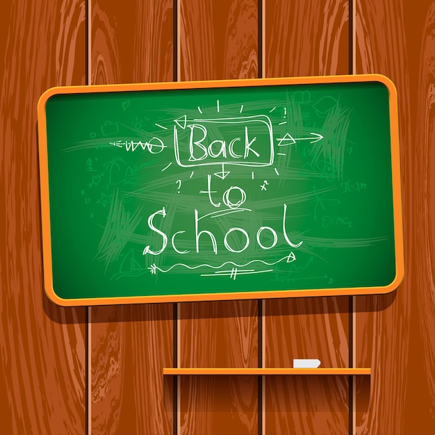 Blackboard. Chalk On A Blackboard. Back To School. Welcome. Vector  Illustration. Royalty Free SVG, Cliparts, Vectors, and Stock Illustration.  Image 83549908.