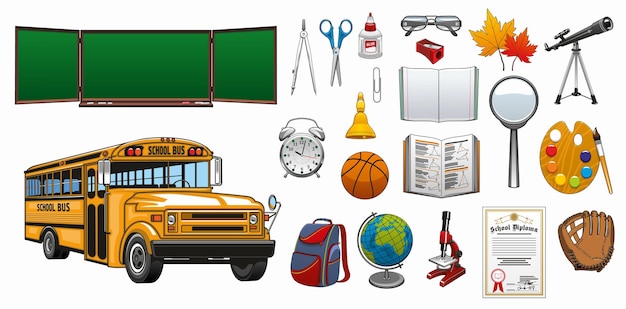Back to school and college education stationery
