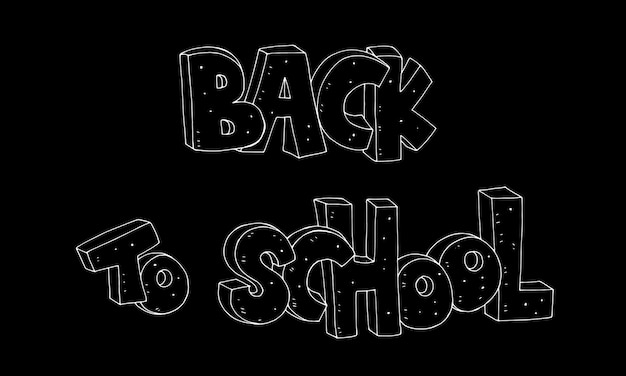 Back to school. color vector illustration with an inscription