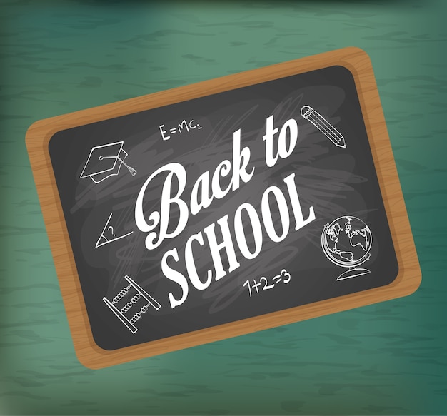 Back to school concept with icon design