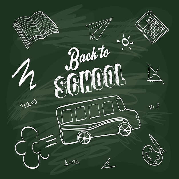 Back to school concept with icon design