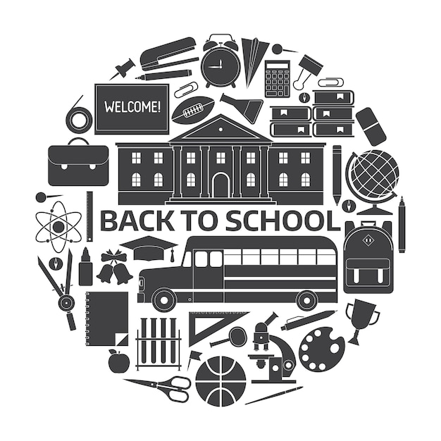 Vector back to school concept