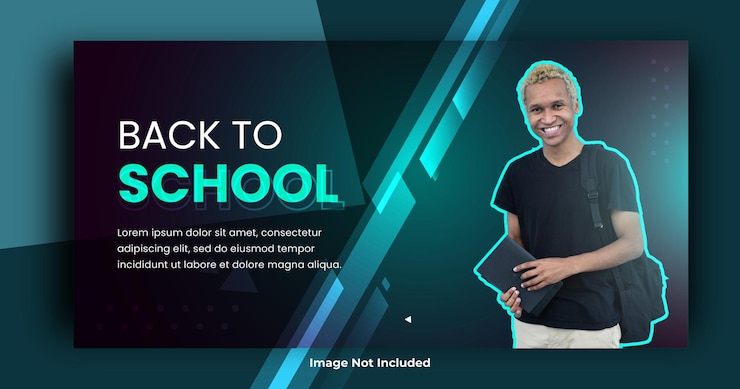 Vector back to school dark modern colorful  banner template and welcome banner