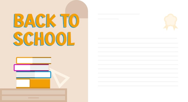 Back to school design background flat style with white space area