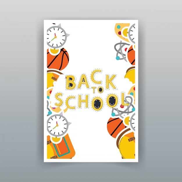 Back to school design with white background vector